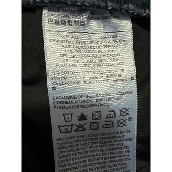 Levi's Totally Shaping Women's Mid Rise Pull On Skinny Leg Denim Jeans Pants 27 - Picture 6 of 7